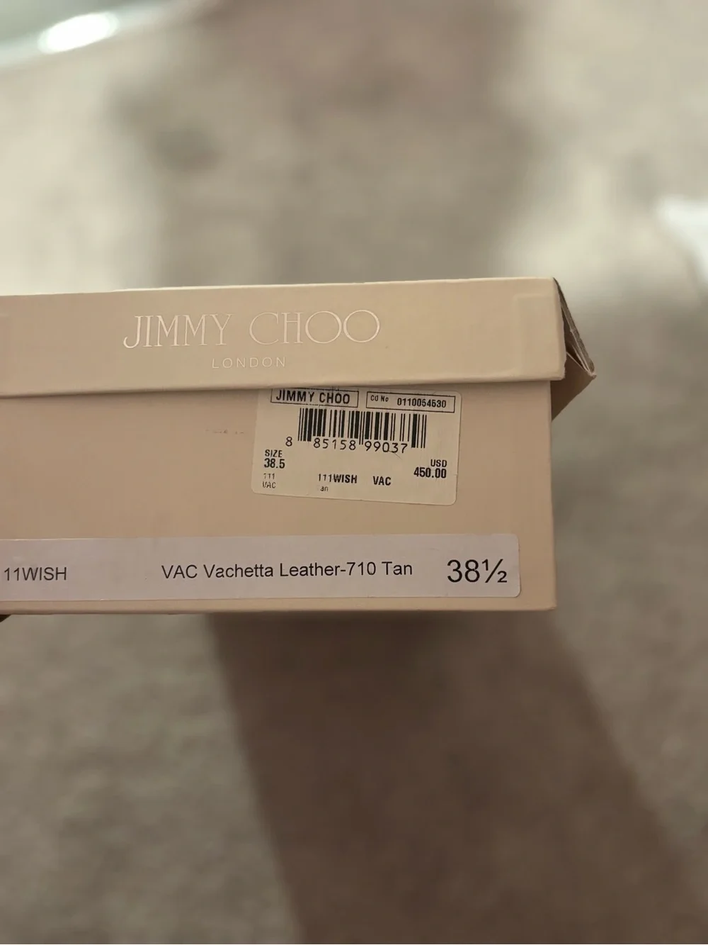Jimmy Choo Wish Brown Leather Zip Gladiator Sandals w/ Box Size 38.5 / 8.5
